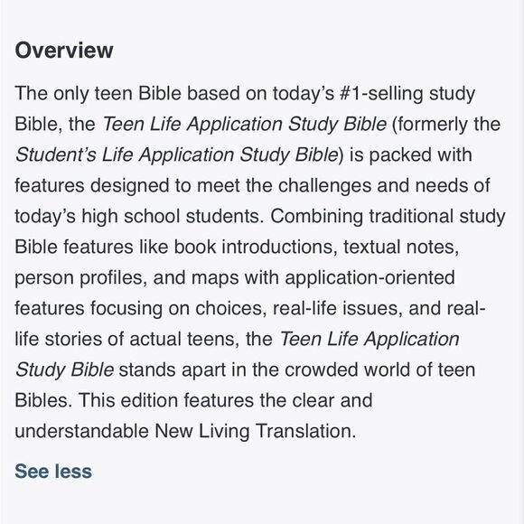 NLT Teen Life Application Bible ~ Black Tie Dye ~ 21cm x 13.7cm - Picture 9 of 10